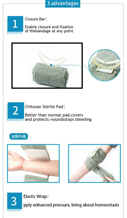 Emergency First Aid Trauma Kit With Israeli Bandage For Outdoor Camping Hiking Security Protection Wound Care
