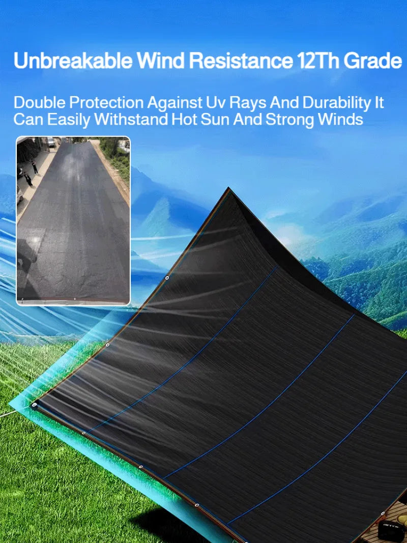 Black Thickened Courtyard Shading Mesh Perforated Surround Shading Mesh Suitable For Pavilions Gardens Terraces And Canopies
