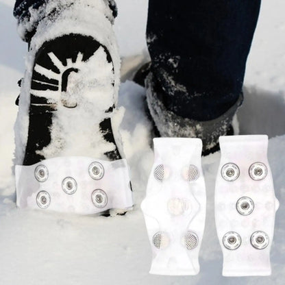 5 Studs Snow Ice Claw Anti-Skid Snow Ice Thermo Plastic Elastomer Climbing Shoes Spikes Grips Cleats Over Shoes Covers Crampons