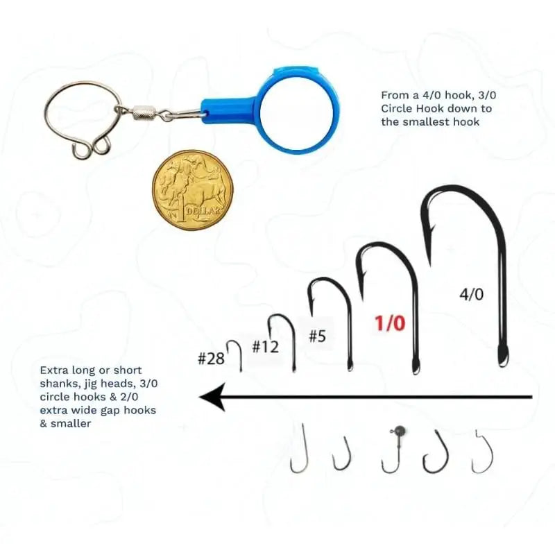 Fishing Knot Tying Tool with Hook Cover
