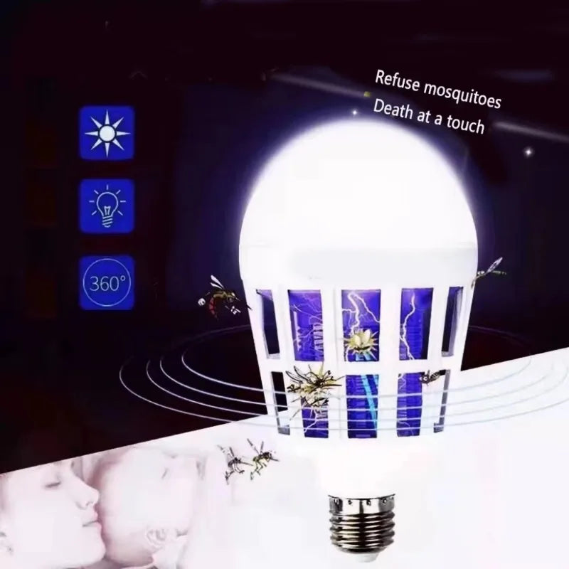 1/5PCS Electric Mosquito Zappers Killer Fly Trap Electronic Light Bulb Lamp Home Backyard Indoor Outdoor Mosquito Killer Lamp