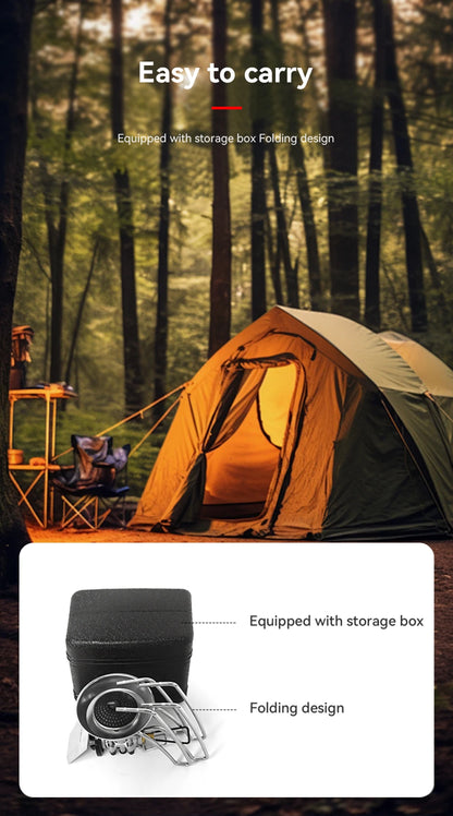 WESTTUNE Camping Spider Stove Outdoor Folding Card Stove Portable Windproof Gas Burner Camping Tableware for Hiking Picnic BBQ