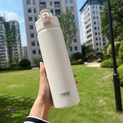 TYESO Thermos Bottle Car Insulated Flask Water Tumbler for Outdoor Sports Travel Vacuum Flasks Stainless Steel Thermal Cup