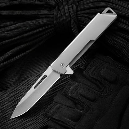 2026 New stainless steel folding fruit knife for home peeling outdoor convenient folding knife express delivery unboxing