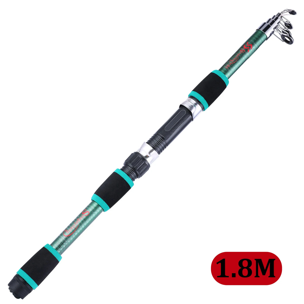 Sougayilang 1.8M Telescopic Rod M Power Children Fishing Rod Fiberglass Material Durable Spinning Fishing Rod Carp Feeder Rod