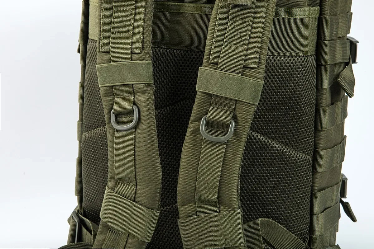 45L Tactical Travel Backpack Molle Large Capacity Multi Pocket Storage Bag Durable Wear Resistant Camping Hiking Trekking Bushcraft Daypack Heavy Duty Rucksack For Men Women Business Trips Mountain Climbing Daily Commute Lugg