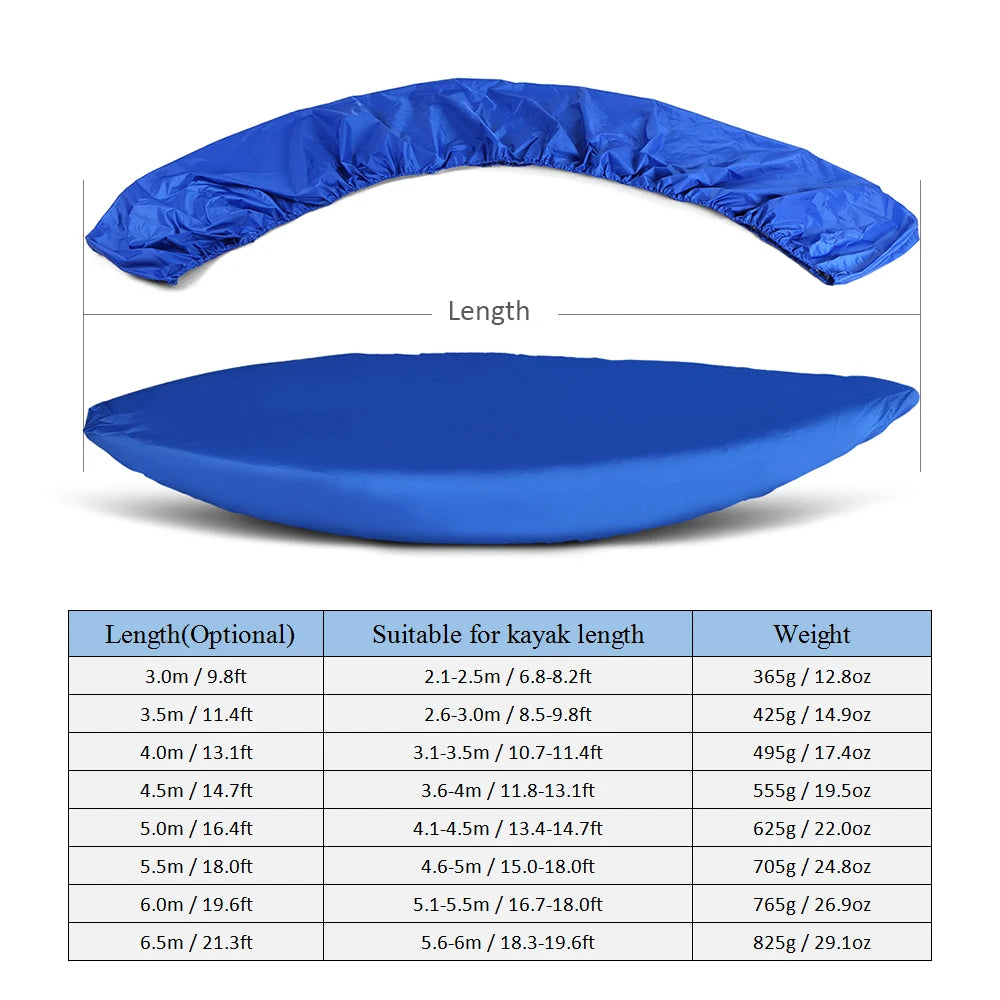 Universal Waterproof Kayak Cover – UV Resistant Canoe & Boat Dust Storage Shield
