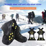 5/10 Teeth Anti-Slip Climbing Crampons | Outdoor Ice & Snow Cleats for Hiking, Walking & Mountaineering Shoes