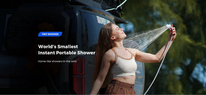 FLEXTAIL Portable Shower Pump, IPX7 Waterproof Pump Head and Hose Set, Rechargeable Water Pump for Camping, Outdoor Shower
