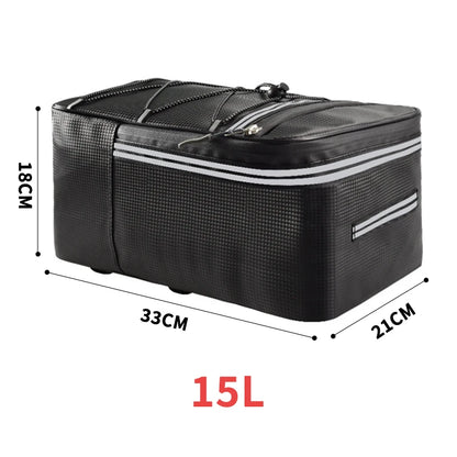 Riding Bike Rear Seat Bag Bicycle Luggage Carrier Rack Cycling Mountain MTB Bike Waterproof Travel Tail Bags Storage Accesories