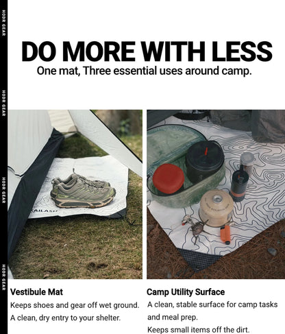 HODRGEAR PaperLite Tyvek Tent Vestibule Mat 35g Ultralight Ground Sheet Tent Foortprint Waterproof Tent Footprint Camping Hiking