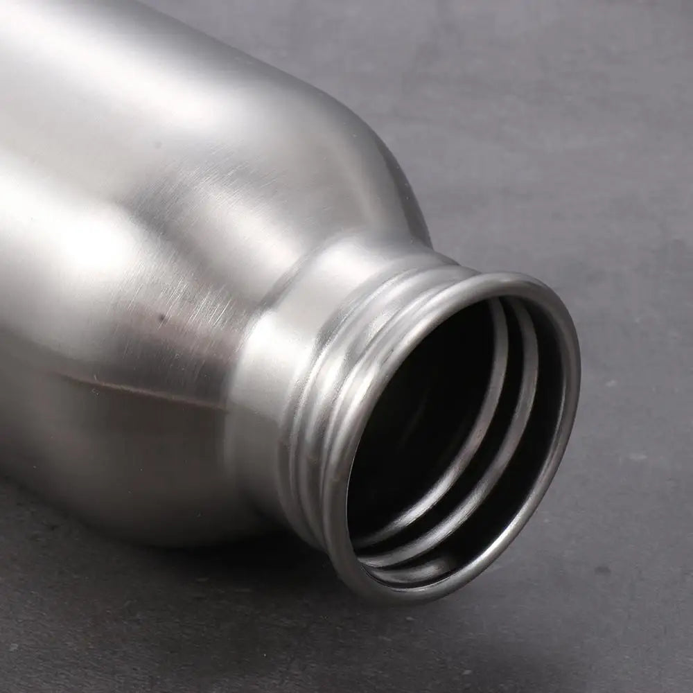 Portable Stainless Steel Bicycle Water Bottle Sports Fitness Single Walled Vacuum Insulated Metal Flask