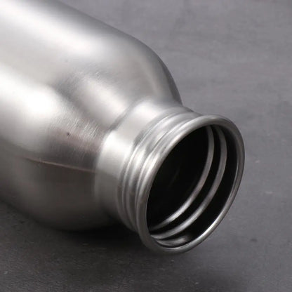 Portable Stainless Steel Bicycle Water Bottle Sports Fitness Single Walled Vacuum Insulated Metal Flask