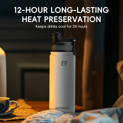 ROCKBROS Cycling Water Bottle Thermal Drinkware Vacuum Flasks & Thermoses Bottle 500ml 650ml 1000ml 1200ml Cycling Water Bottle