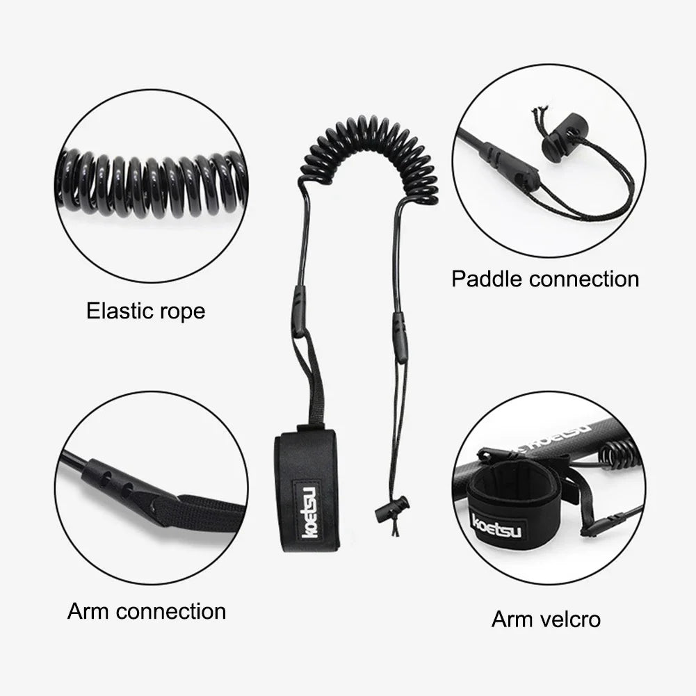 Portable Kayak & Surfboard Paddle Rope – Elastic Anti-Loss Leash for Paddle Boards & Kayak Accessories