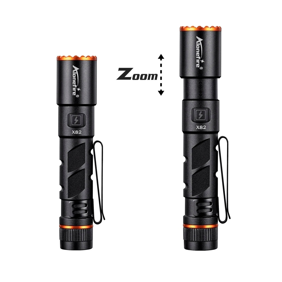 Zoom Mini EDC High Bright LED Pen Flashlight USB Rechargeable Magnet Small Torch Outdoor Camping Hiking Emergency Lighting Light