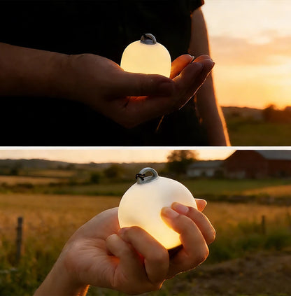 WESTTUNE Portable Camping Lantern Rechargeable LED Picnic Lamp MINI Egg-Shaped Squeeze Silicone Light for Outdoor Cozy Ambience