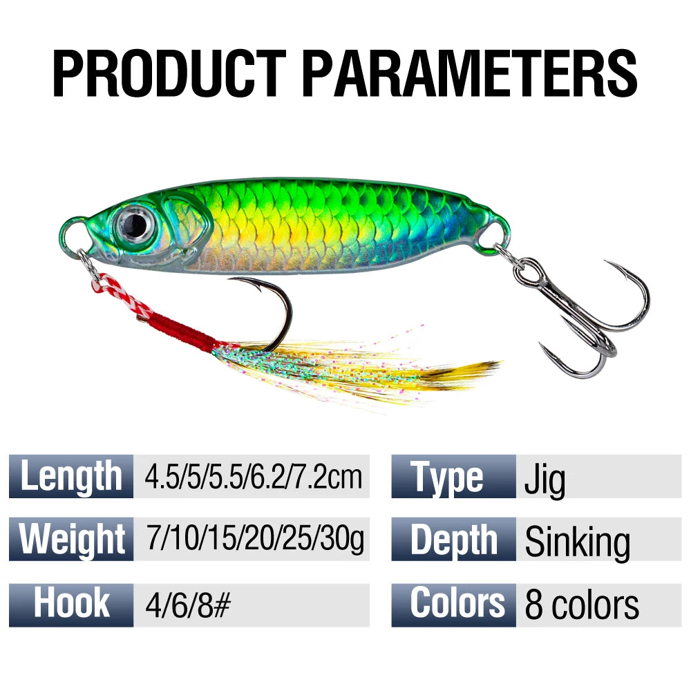 akakuma Metal Jig Lure Kit (8 Pack)