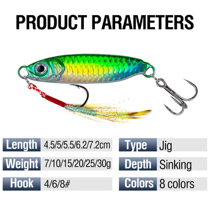 akakuma Metal Jig Lure Kit (8 Pack)