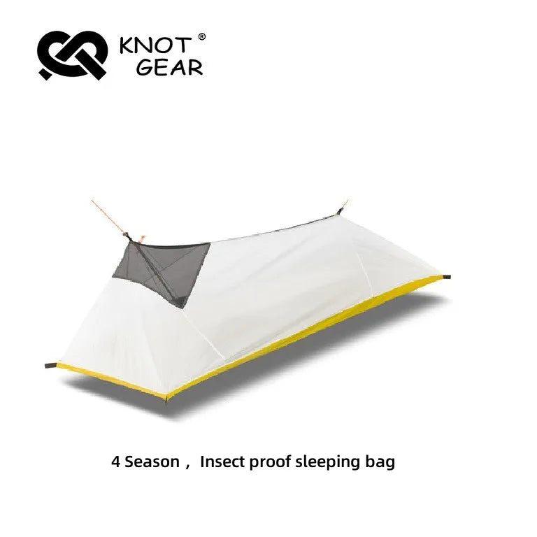 Knot Jian Outdoor 1P Inner Tent Camping Bivy Insect-proof Sleeping Bag Set Ultralight Mountain Climbing Pole Less Tent Shelter