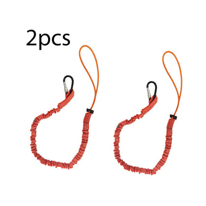Safety Bungee Tether Tool Lanyard With Carabiner Hook Climbing Working Anti-Falling Safety Rope Aerial Work Climbing Accessories