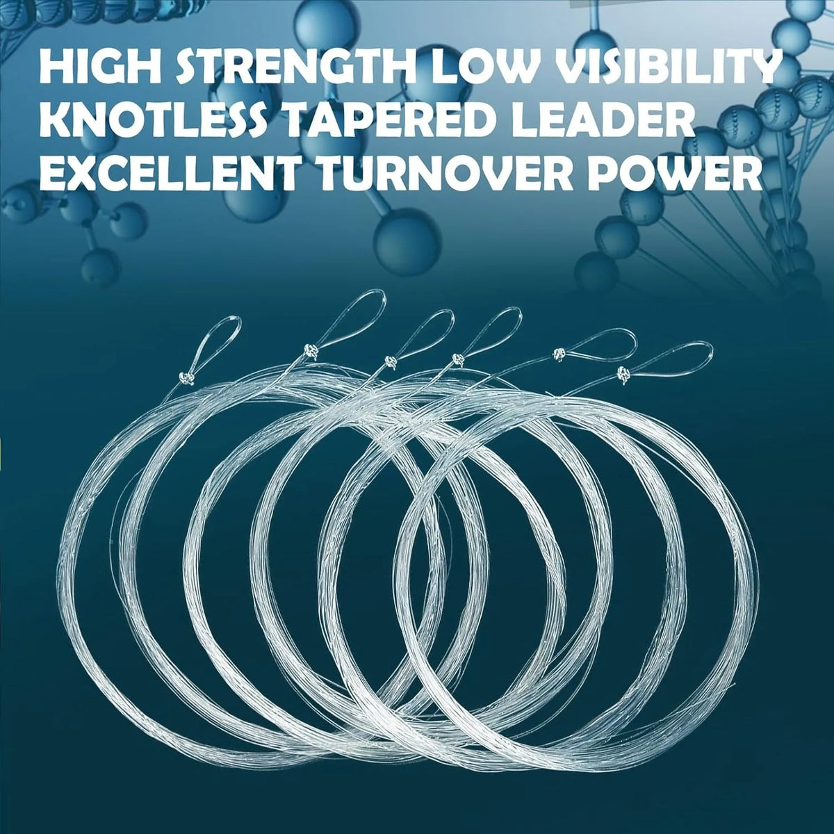 Aventik Nylon Tapered Leaders 9-15ft (6 Pack)