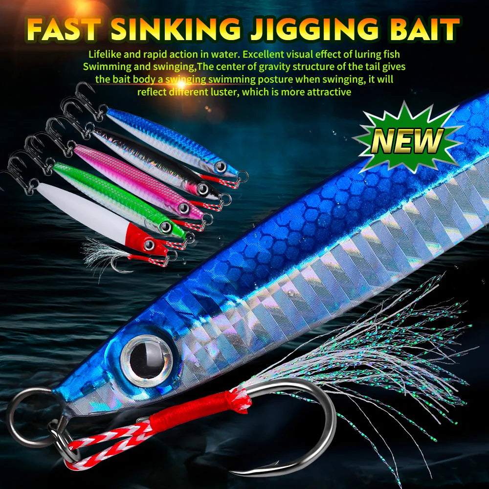 PRO BEROS 3D Eye Metal Jigs (5 Pack)