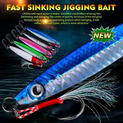 PRO BEROS 3D Eye Metal Jigs (5 Pack)