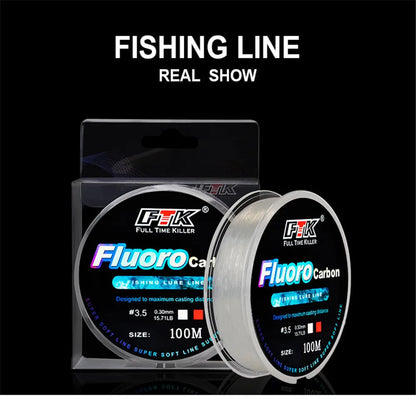 FTK Fluorocarbon Fly Fishing Line 100m