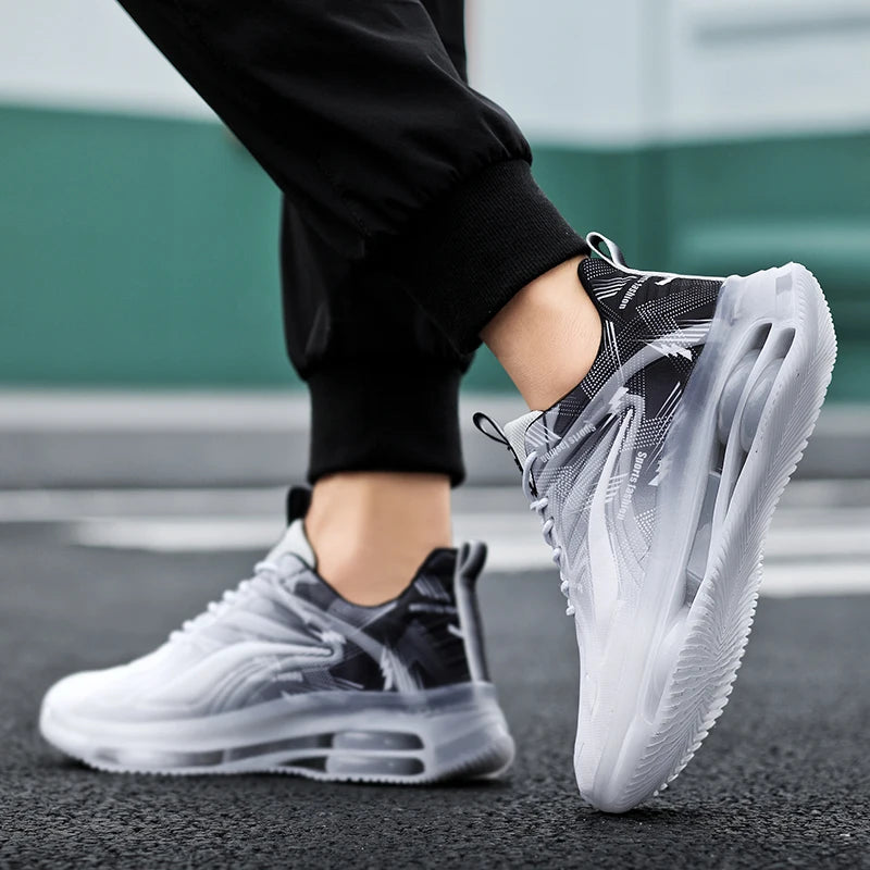 Men’s Basketball Shoes with Air Cushions – Non-Slip, Breathable & Shock-Absorbing Sports Sneakers