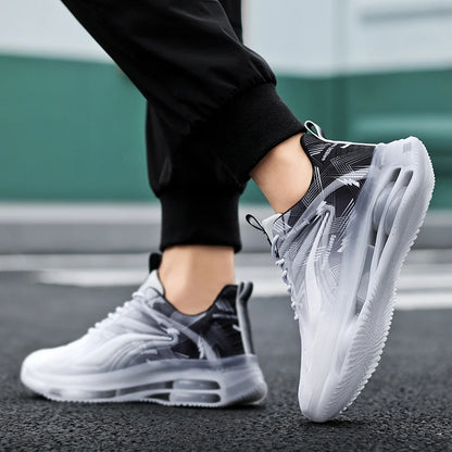 Men’s Basketball Shoes with Air Cushions – Non-Slip, Breathable & Shock-Absorbing Sports Sneakers