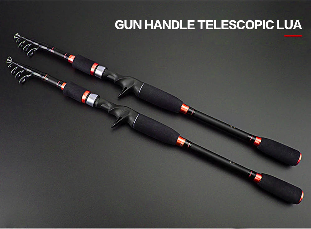 SIECHI Telescopic Lure Rod with Wooden Handle