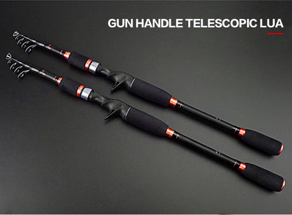SIECHI Telescopic Lure Rod with Wooden Handle