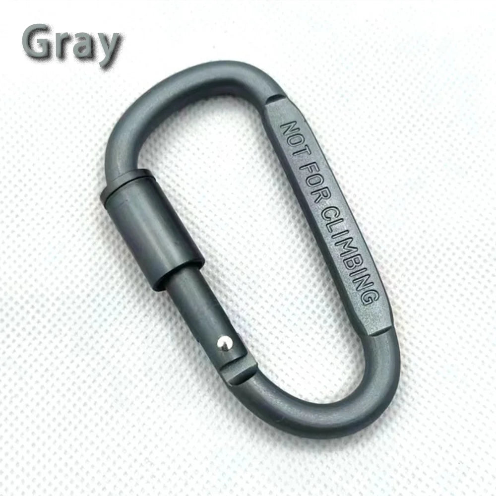 Outdoor Aluminium Alloy Sports Keychain High Quality Multi Colors with Lock D-shape Carabiner Camping Hiking Hook Outdoor Tool