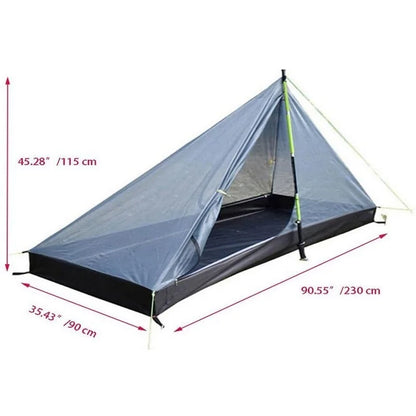 1 Person Hiking Camping Tent Ultralight Rodless Pyramid Tent 4 Season Backpack Tent Outdoor Waterproof Awnings Sun Shlelter Tent