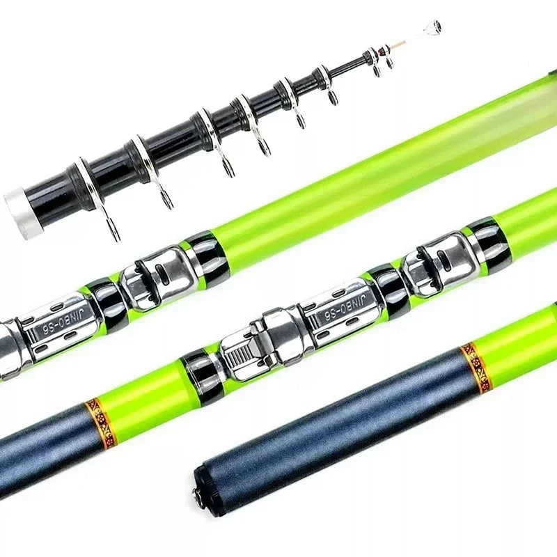 BRAVMACK Carbon Fiber Spinning Fishing Rod Telescopic Mini Pole 3M 2.7M 2.4M 2.1M Fish Gear Tackle High Quality