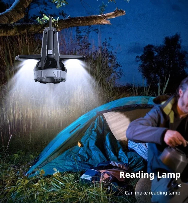 Solar-Powered High-Intensity Emergency Lantern, Multi-Functional  Lamp with Red Warning Light for Home Use  Outdoor Camping