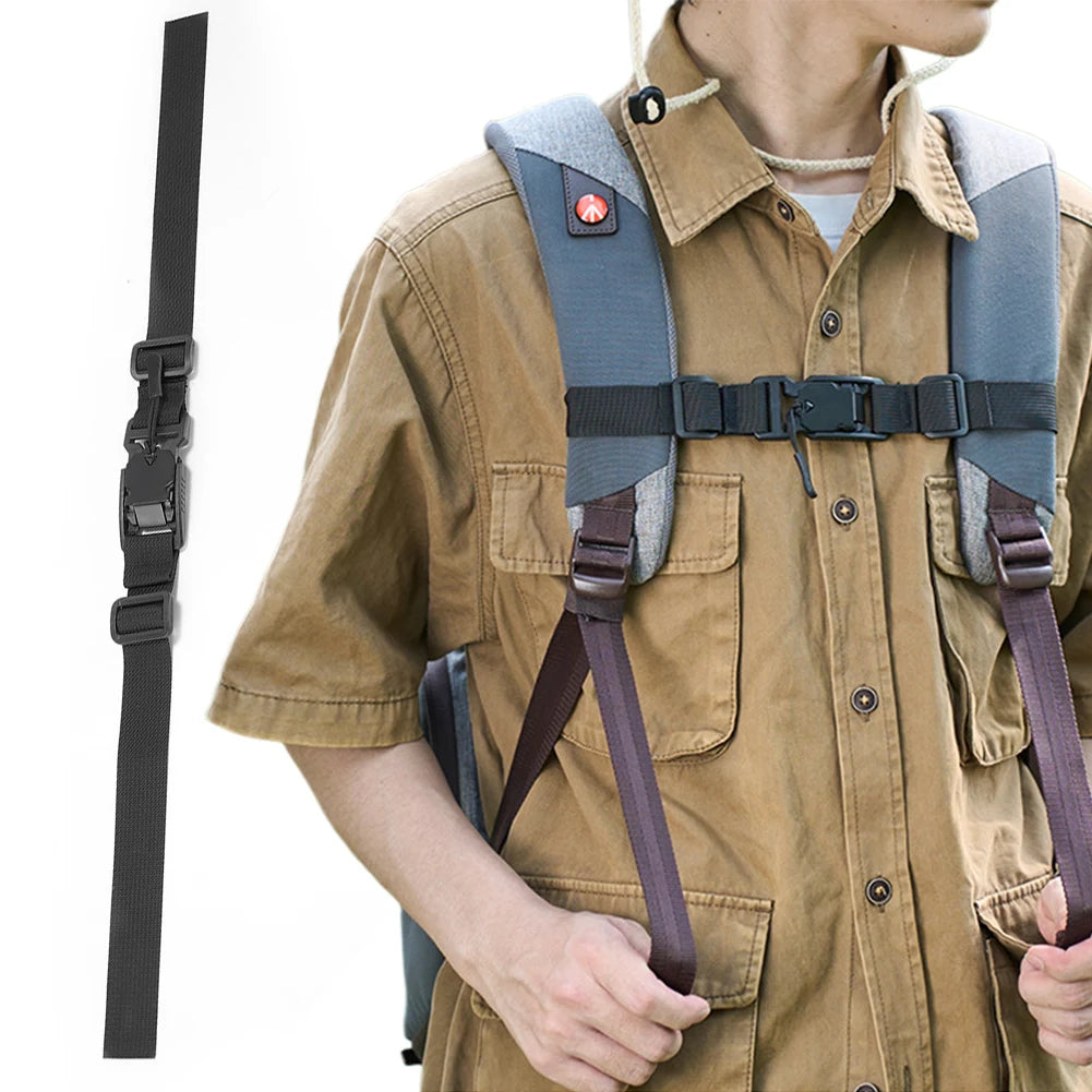 Backpack Chest Bag Strap Harness Adjustable Buckle Clip Straps Non-slip for Outdoor Camping Tactical Bag Fixed Belt Accessories