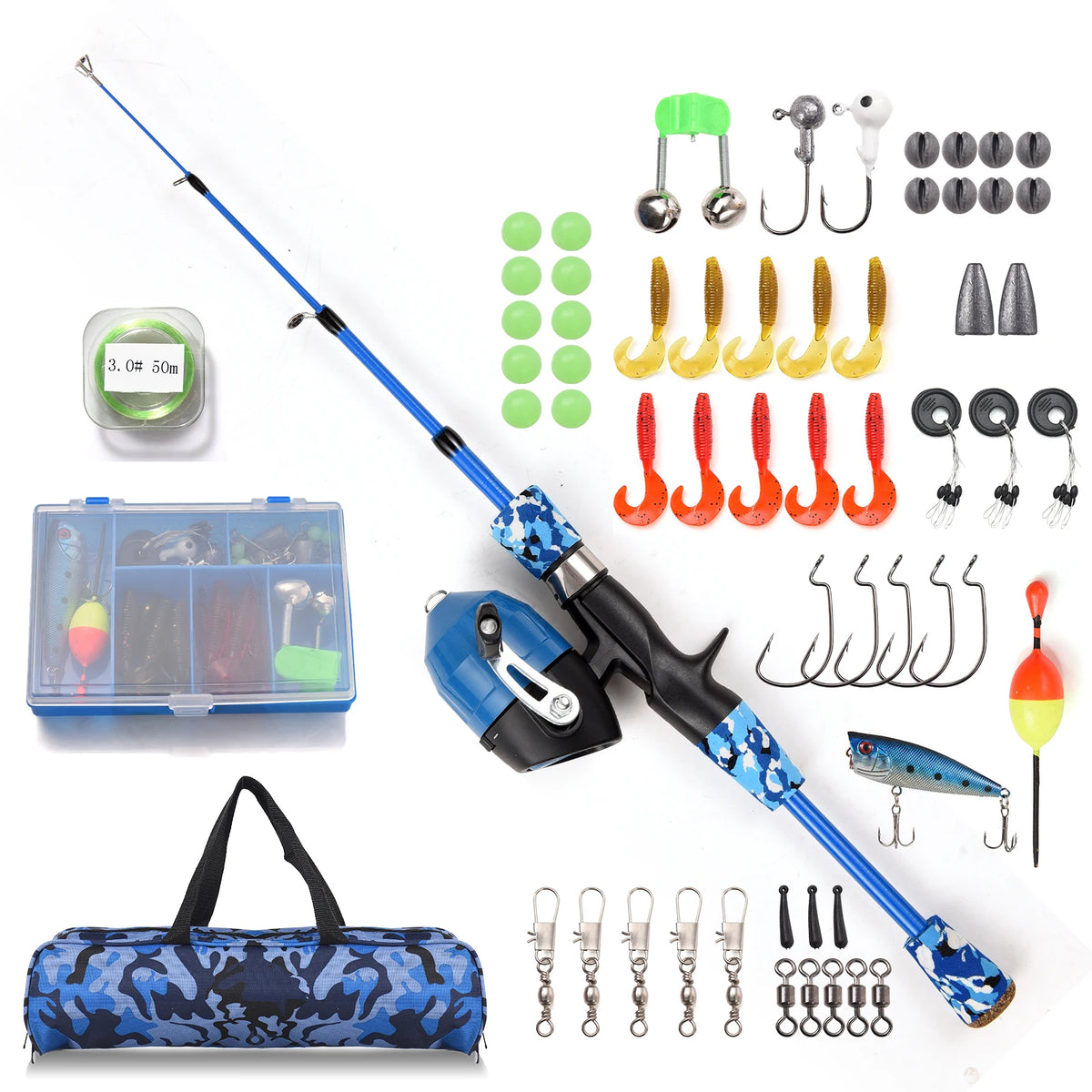 Kids Fishing Rod & Reel Combo, Complete Starter Kit