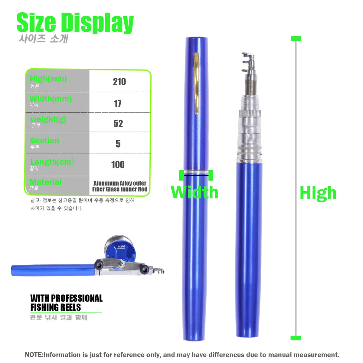 Telescopic Pen Ice Fishing Rod and Reel Combo
