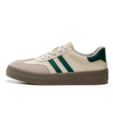 Men’s Trendy Leisure Sneakers – Soft Leather Low-Top Walking Shoes | Wear-Resistant Casual Sports Footwear