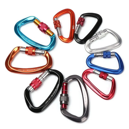 Quality Aluminum Security Master Lock Accessories Mountaineering Protective Equipment Professional Carabiner Climbing Key Hooks
