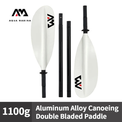 AQUA MARINA KP-1 Aluminum Alloy Double Bladed Paddle – 4-Section 230cm Kayak & Canoe Oar for Rowing & Surf Board