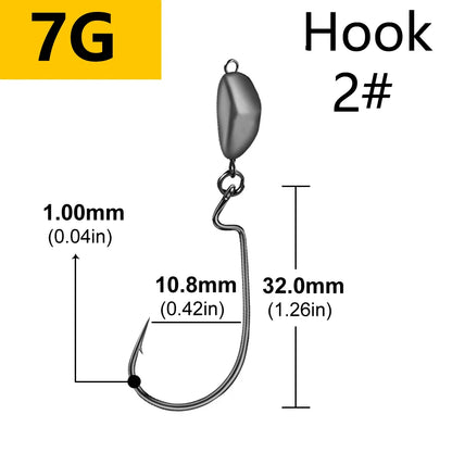 Bullet Jig Head Sinkers with Swivel (5 Pack)