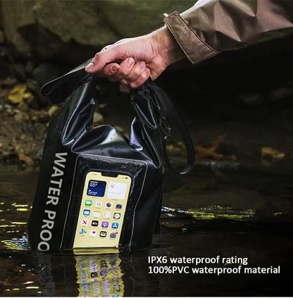 2L/5L PVC Swimming Waterproof Bag,Mobile Phone Waterproof Dry Bag for Trekking Drifting Rafting Surfing Boating Storage Bag
