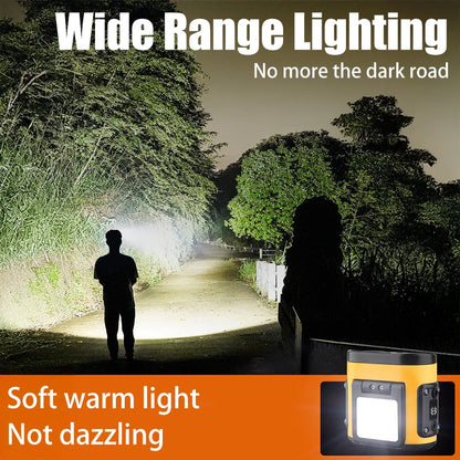 LED Headlamp Smart Sensor Cap Clip Light TPYE-C Rechargeable Flashlight  With Power Display Riding Fishing Camping Outdoor Torch