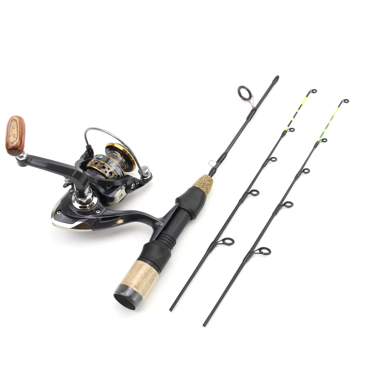60cm Carbon Ice Fishing Rod and Reel Combo (2 Tips)