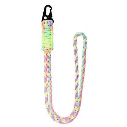 Heavy Duty Braided 550 Paracord Neck Lanyard Keychain Survival Parachute Rope Lanyard Necklace HK Clip Key Ring Outdoor Tools