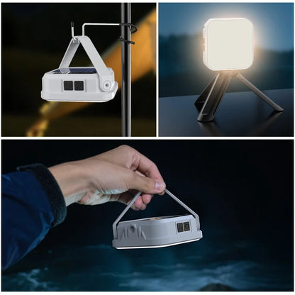 Emergency Lighting Solar Camping Light Portable Outdoor Tent Work SMD Rechargeable LED Hanging Lamp with Digital Power Display