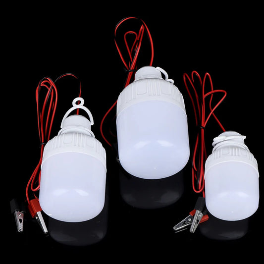 1pc LED Lamp DC 12V Portable Led Bulb 5W 9W 15W White Outdoor Camp Tent Night Fishing Hanging Light